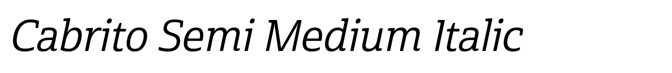 Cabrito Semi Medium Italic